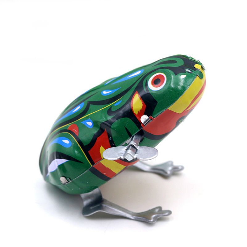 铁皮青蛙80后经典怀旧上链发条上弦宝宝玩具儿童礼物老鼠公鸡兔子铁皮