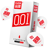 尚牌（ELASUN）001避孕套超薄男用安全套中号保险套0.01聚氨酯共6只薄至0.01mm套套