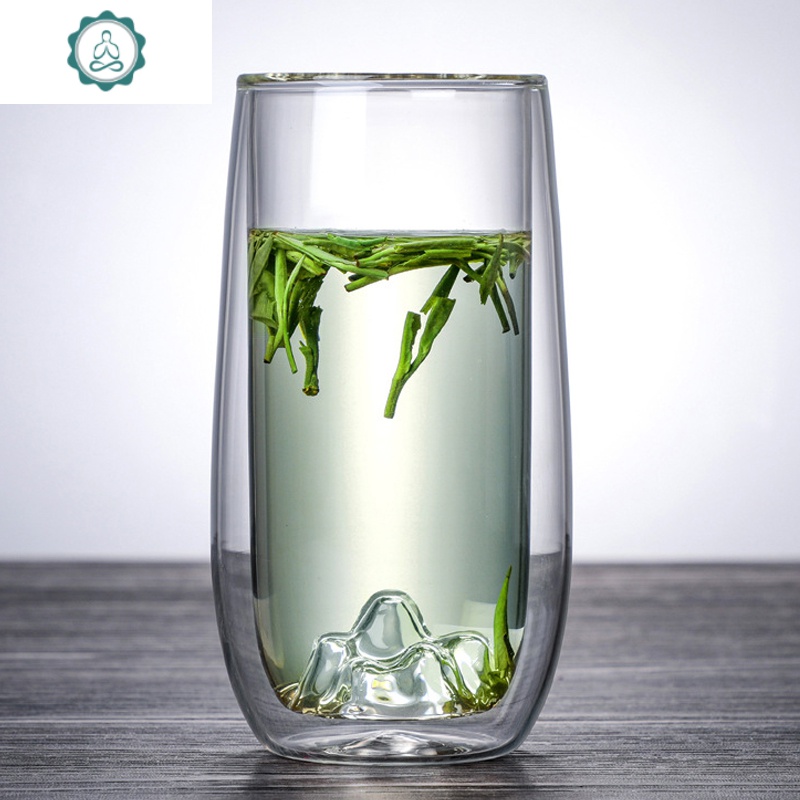 高硼硅玻璃观山杯竹叶青,绿茶冲泡杯山峦杯耐热单层杯观山泡茶杯 封后