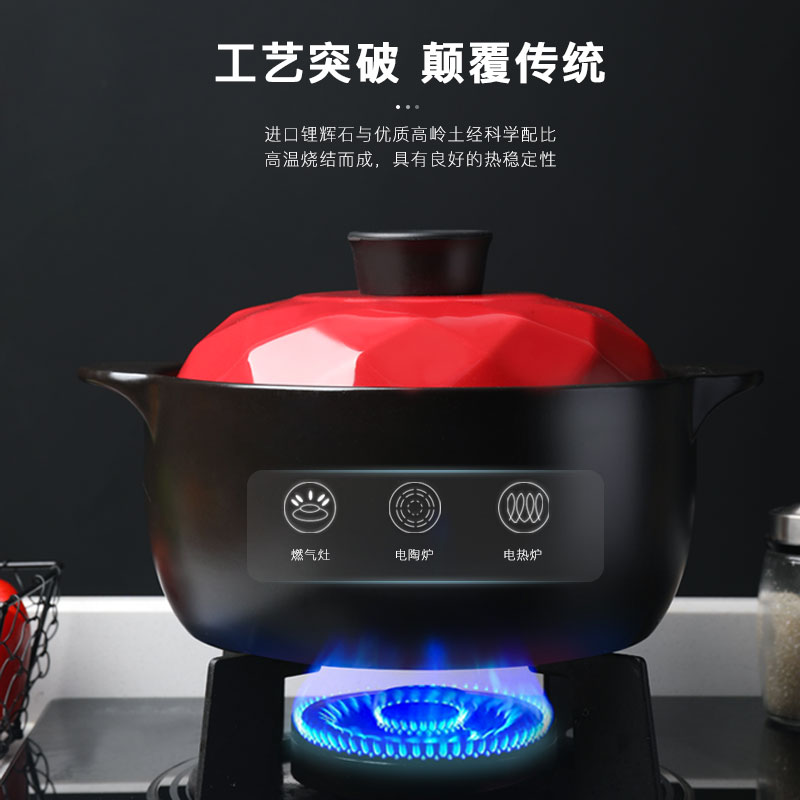 龙的(longde) 乐享陶瓷养生煲LD-TP730 3.5L高清大图