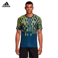 阿迪达斯 (adidas)2019新款宽松男女T恤运动休闲透气短袖 CW7061男款深蓝色(S-XXXL)