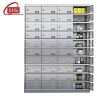 DXBG201不锈钢食堂带锁餐具柜40门餐盘柜钥匙锁1800*1350*400