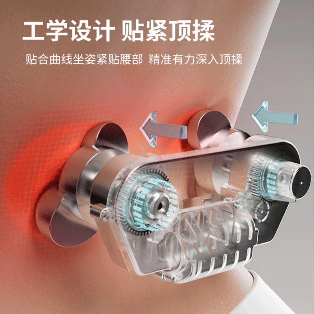 践程腰部按摩器腰背按摩仪车载按摩靠垫肩颈腰椎腿部按摩仪送男女生日礼物实用长辈父亲节礼物 蓝色高清大图