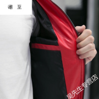 潮至加绒加厚皮衣男2018冬季韩版修身短款夹克男青年学生机车潮流单皮外套帅气上衣褂子