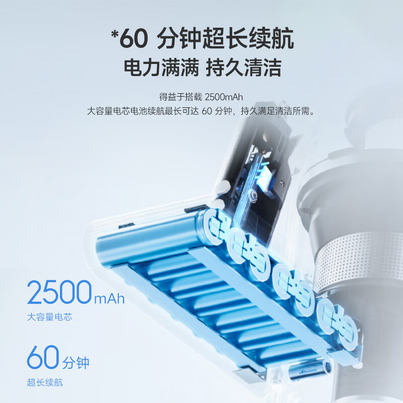 小米(MI)无线吸尘器2 手持式家用小型大吸力超强力轻便无绳充电扫地机车用除螨立式吸尘机