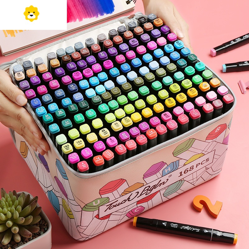 喻娄touch马克笔48色水彩笔套装儿童美术生小学生动漫漫画专用36色100