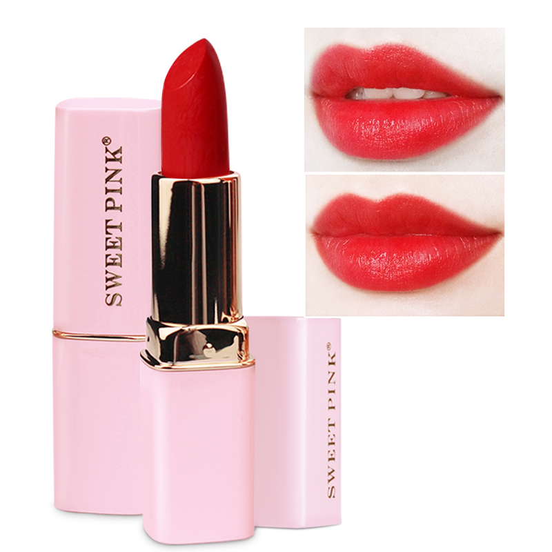 粉色安琪sweetpink 丝绒口红(经典红)3.8G易上色淡化唇色;保湿;防水;防冻裂;不易脱妆高清大图