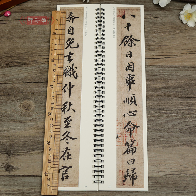 [正版]学海轩共2帖苏轼黄州寒食帖归去来兮辞近距离临摹字卡行草卷宋代原色原帖简体旁注苏东坡行书毛笔书法字帖成人学生临摹