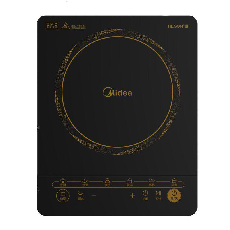 美的/Midea 电磁炉 HT2117HM 家用大火力多功能定时 炒菜火锅烧水爆炒电磁灶