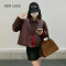 NEW LAKE安可拉红短款皮衣外套女2024新款小个子高级感时尚简约风夹克