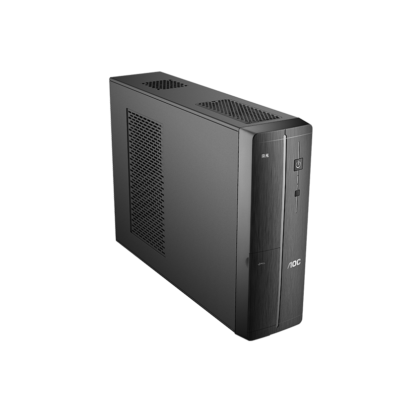 AOC 荣光910 迷你商用办公台式电脑套机(十代i5 10400 8G 512G SSD 三年上门 商务键鼠 )