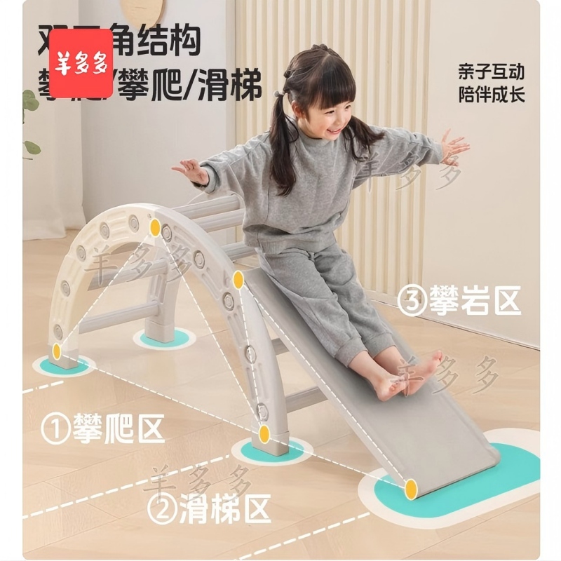 羊多多儿童托育教室布置托班用具攀爬架滑滑梯多功能百变玩具二合一拓展高清大图