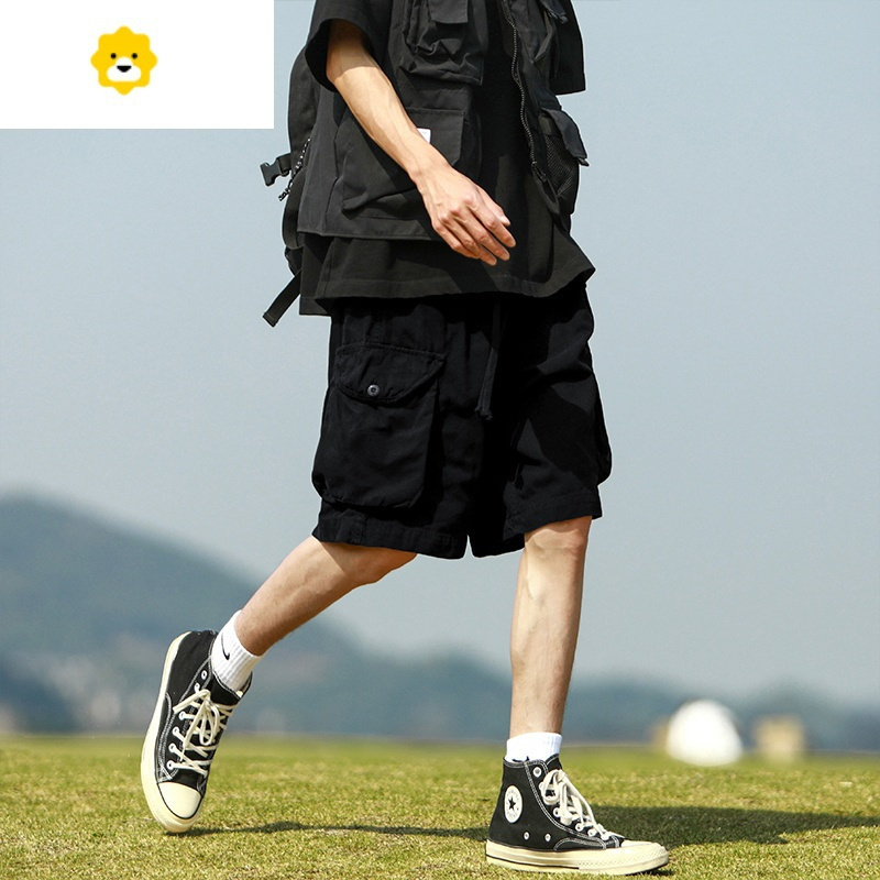 fishbasket日系工装短裤男士季美式潮牌宽松百搭直筒运动休闲学生五分
