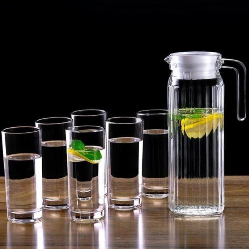 竖条壶11l店长推荐1个带嘴装豆浆的容器耐高温盛水容器玻璃扎壶冷水壶