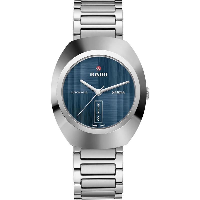 RADO(腕表)男士自动机械腕表mm防水米精钢表壳蓝 dial夜光指针