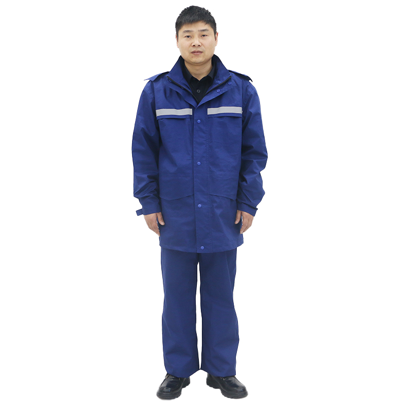 燕舞 BD2AY522101Q1F 男式分体带帽雨衣雨裤套装 定制款 165-190码（计价单位：套）藏蓝色高清大图