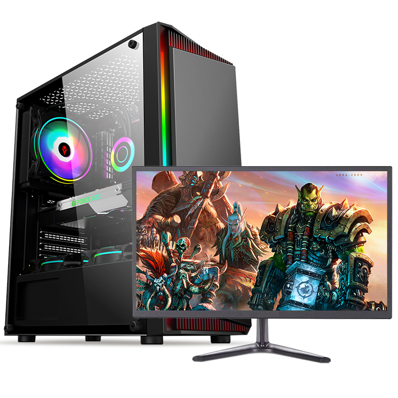 铭能 i9级十二核E5-2673V3/RTX3060Ti 8G独显/32G内存/1T固态 台式电脑 台式机 DIY组装机 电脑主机 组装电脑 家用办公电脑学生游戏电脑+19英寸全套
