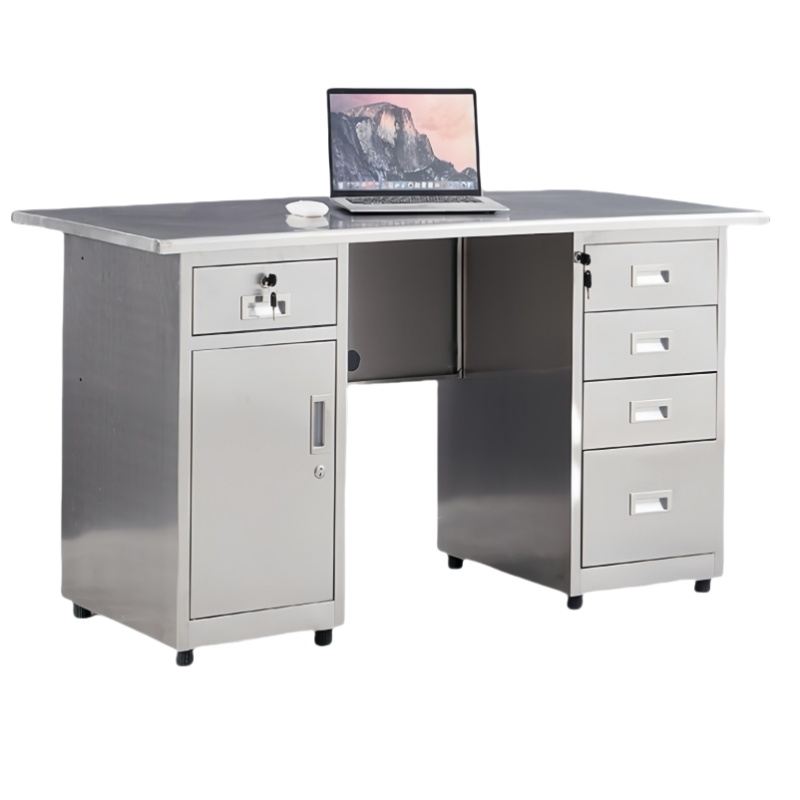 攸形201不锈钢电脑桌1200*600*700mm台高清大图