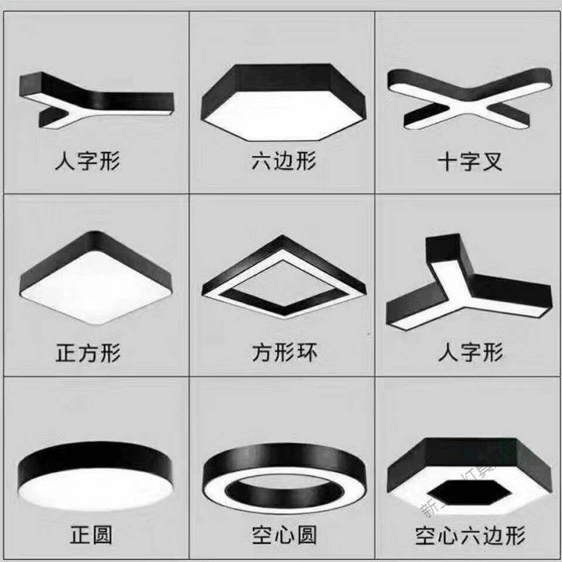 苏宁放心购 led异形办公室吊灯具六边形个性健身房服装店铺工业网吧创意造型高清大图