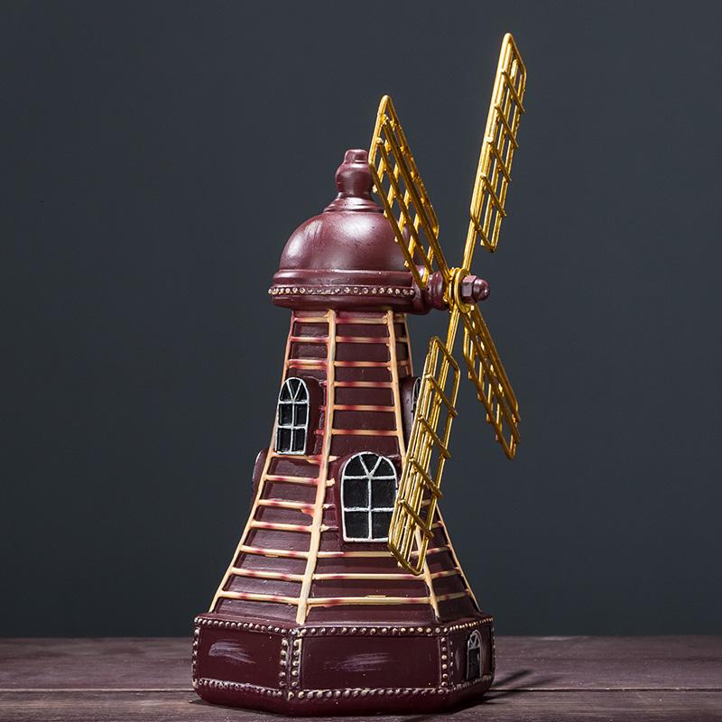 美帮汇美式乡村荷兰风车模型摆件酒吧咖啡客厅店铺装饰品创意摆设礼品高清大图