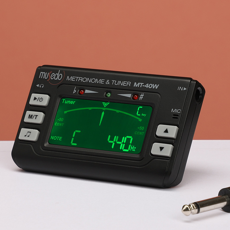 mt40w调音器黑色 拾音夹 电池 小天使mt-40w萨克斯校音器通用管乐十二