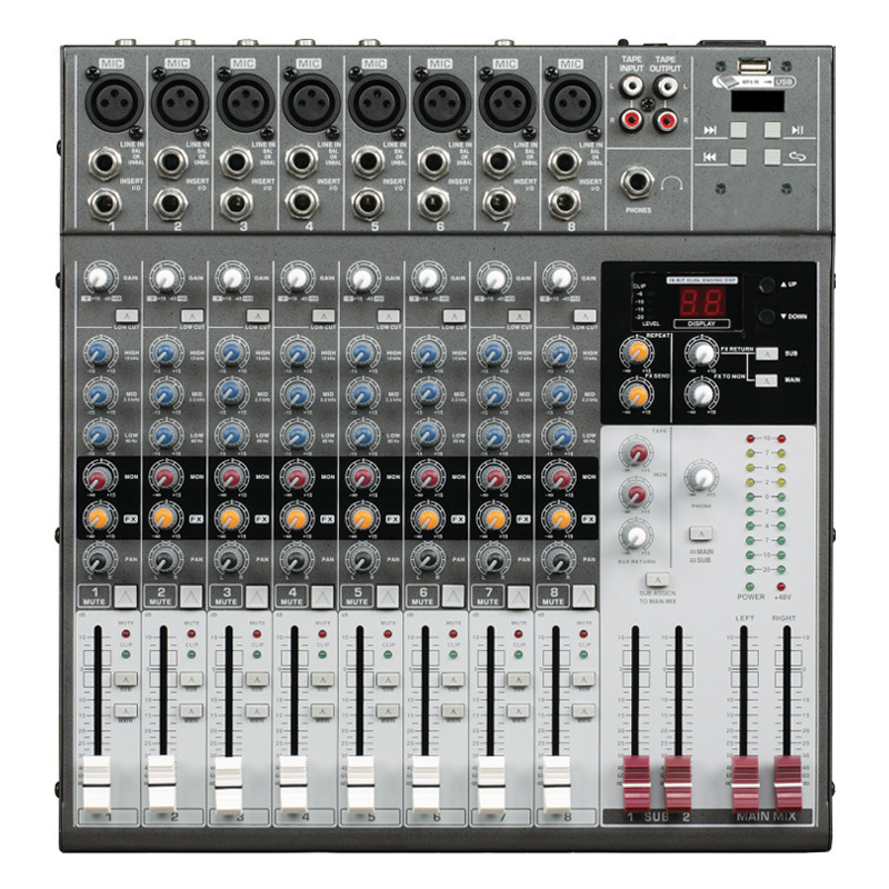 RHM Raudio 8路多用调音台MU802 单台装