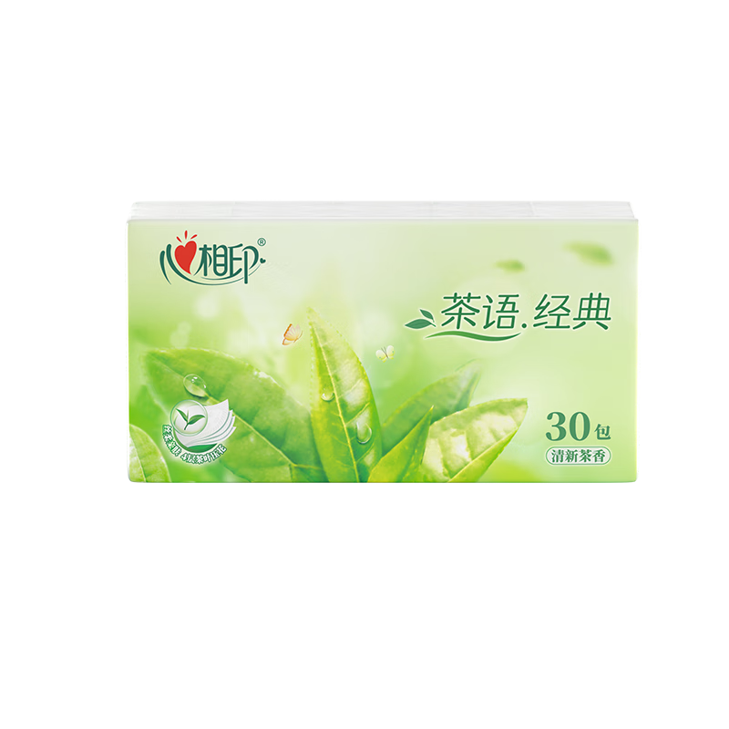 心相印手帕纸茶语纸巾可湿水面巾纸4层6片迷你便携餐巾纸 4层 6片*30包 C1730