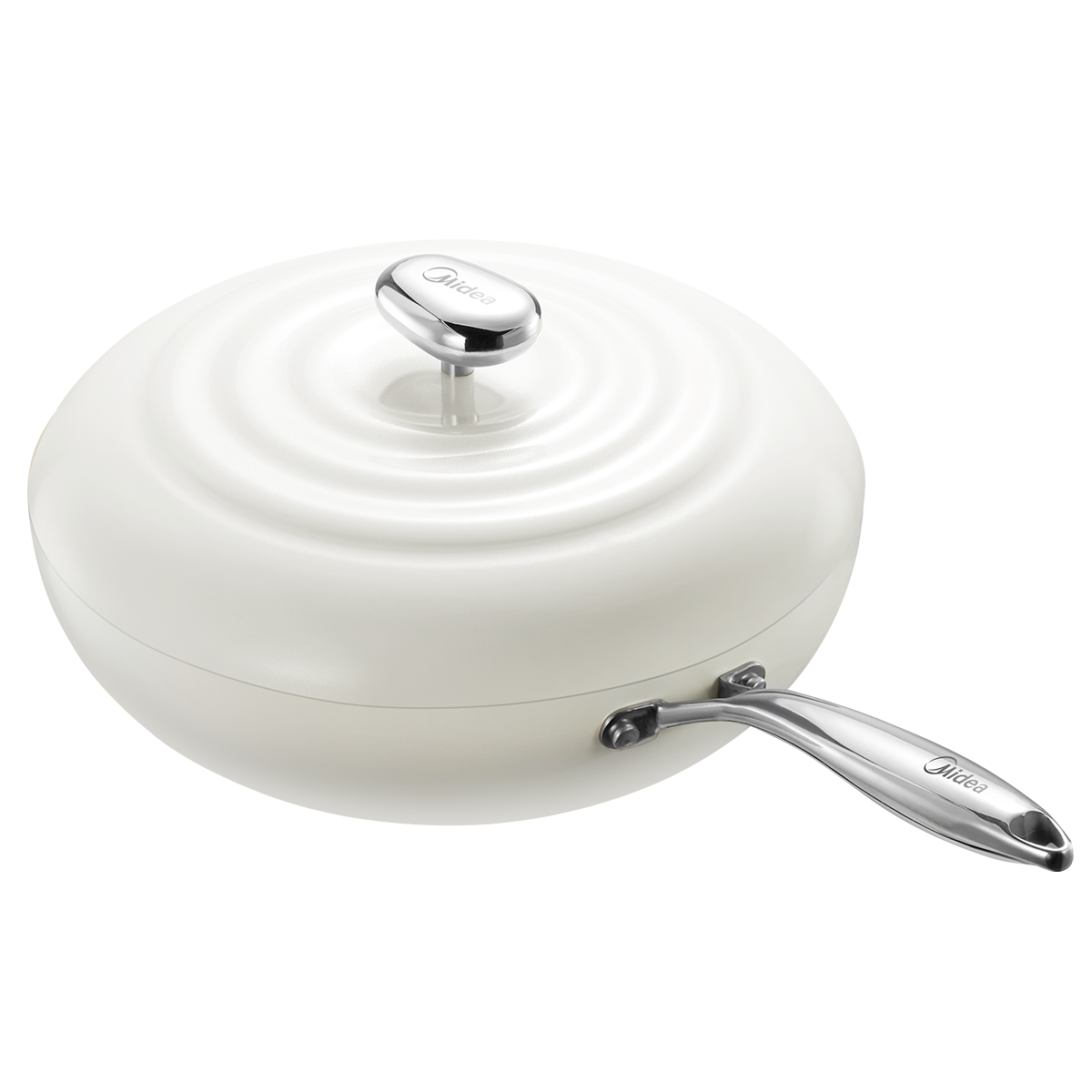 美的(Midea)水油刻度线 国标一级不粘 纳米钛陶瓷釉面 无氟 少油烟 燃磁通用 抑菌 CL32TC01D高清大图