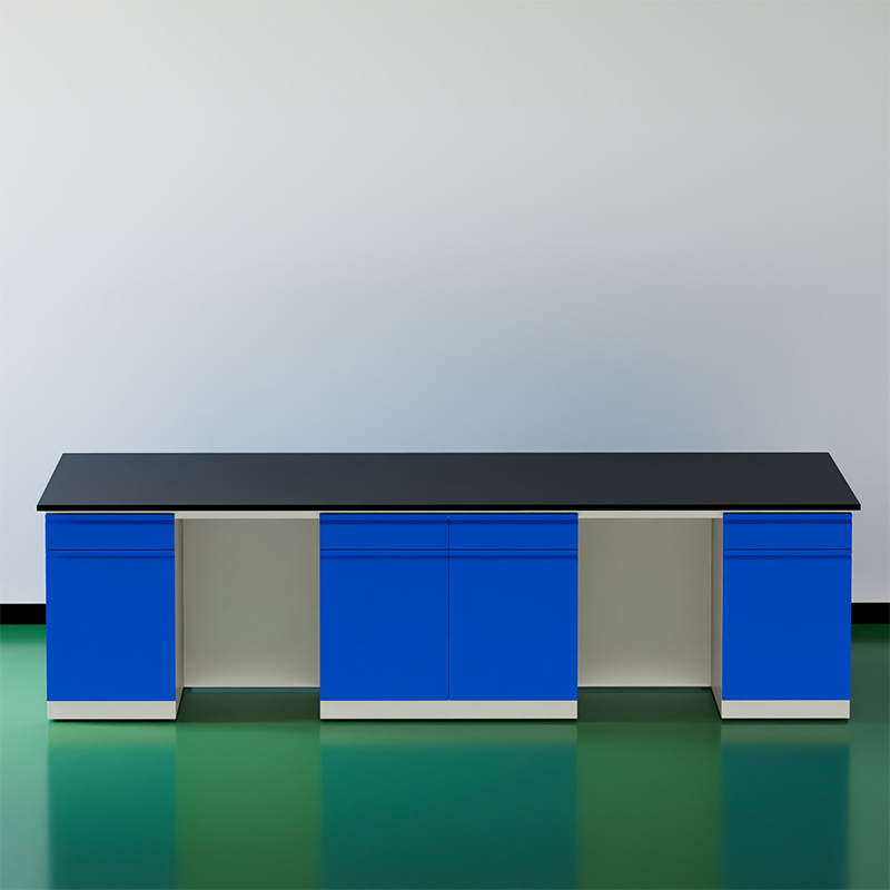 臻远 ZY5052714 实验台实验室 工作台实验桌操作台 全钢深蓝3米中央台高清大图