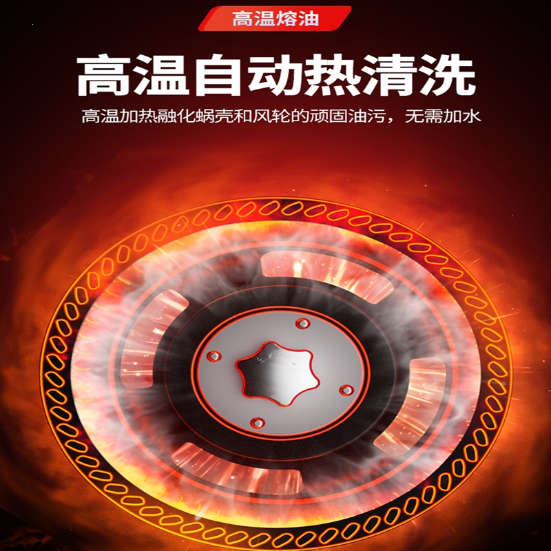 月亮喵抽油烟机家用厨房中式出租房老式自动清洗小型吸油烟机 不锈钢高速耐用封闭电机2