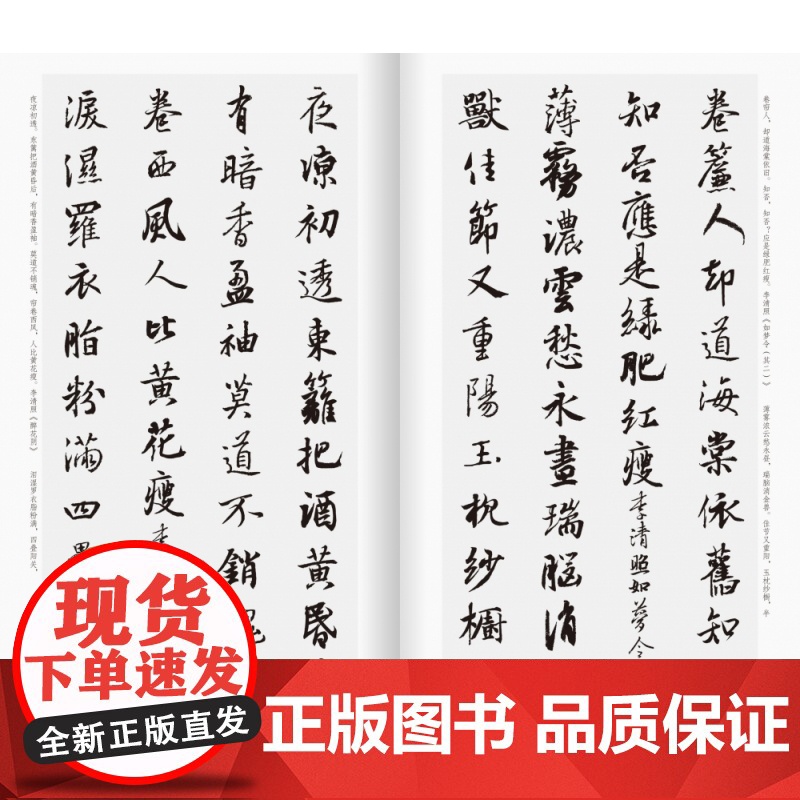 王羲之行书集字宋词一百首 中国历代经典碑帖集字 字体忠于高清大图