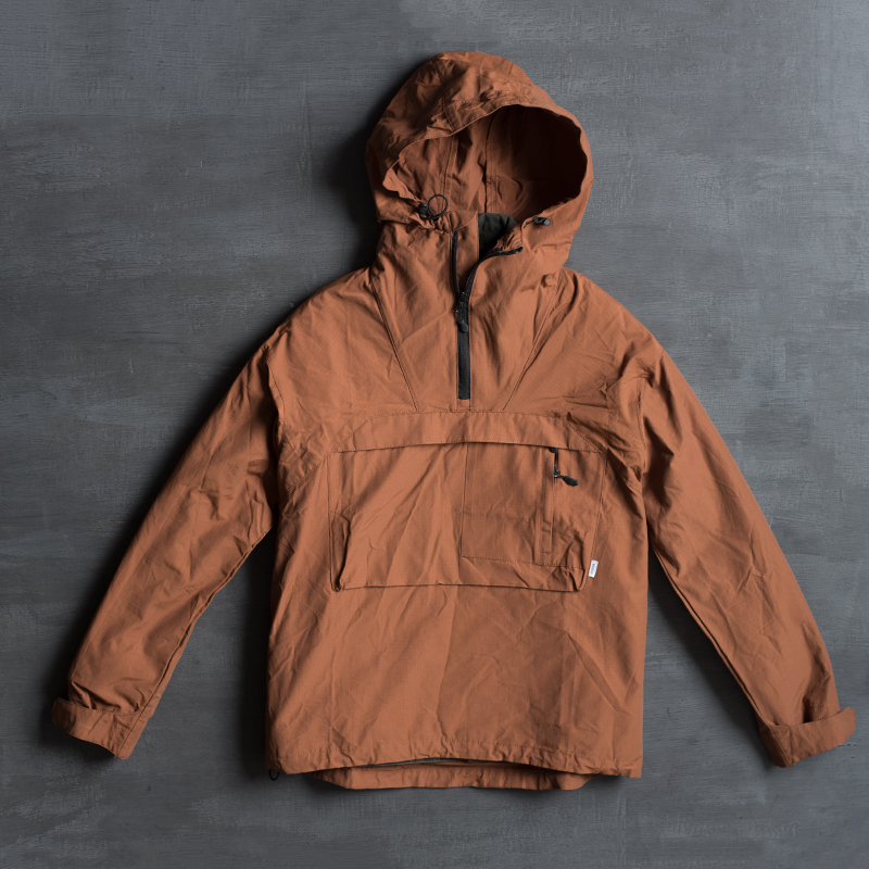 suntek户外防割面料软壳潮流青年套头半拉链连帽风衣外套秋冬季男款