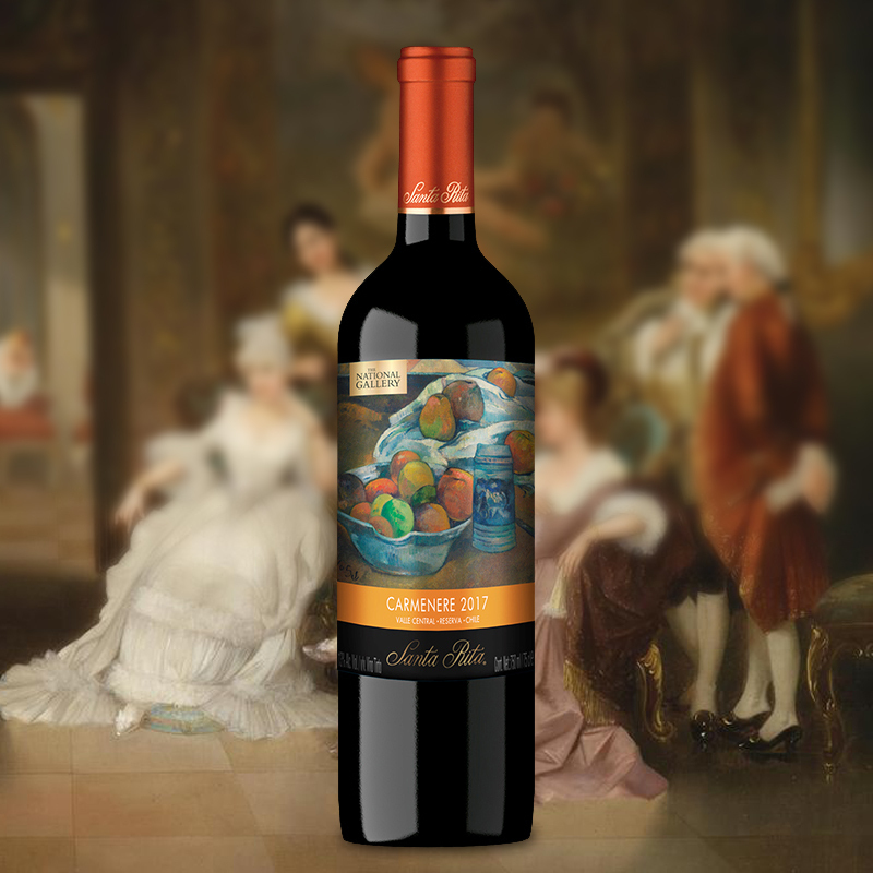 智利中央山谷产区 圣丽塔(Santa Rita)国家画廊珍藏佳美娜干红葡萄酒750mL单瓶装