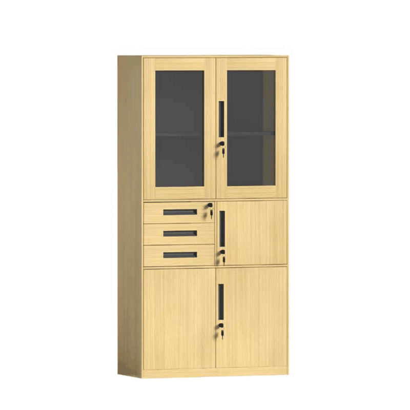 爱得帮仿木纹偏三屉铁皮柜 900*400*1850mm 组高清大图