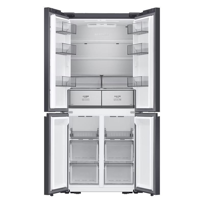 三星RF50DG5151QQSC 501L超薄嵌入 独立三循环 三蒸发器 AI节能 超净离子除菌十字对开门冰箱高清大图