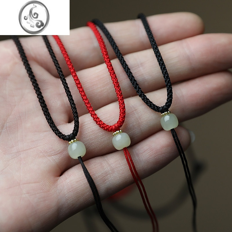 jimi素线和田玉编织吊坠绳手工绳子简约成人儿童玉佩平安扣貔貅挂件绳