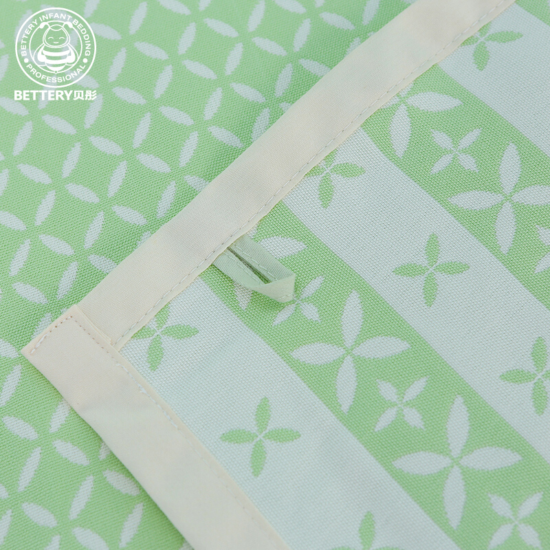 婴儿竹纤维凉席宝宝双层加大加厚清凉席子儿童大小床推车凉席绿色75*125cm其它