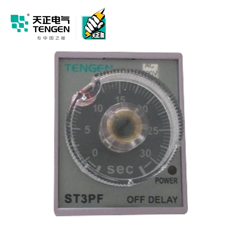 天正电气 ST3PF 导轨安装式 220VAC 5A 30s 1C/O 2C/O 03040160109 时间继电器