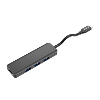 黑爵(AJAZZ)AT101PH黑色Typec拓展坞通用电脑苹果笔记本USB3.0分线器HDMI转接口PD充电拓展坞