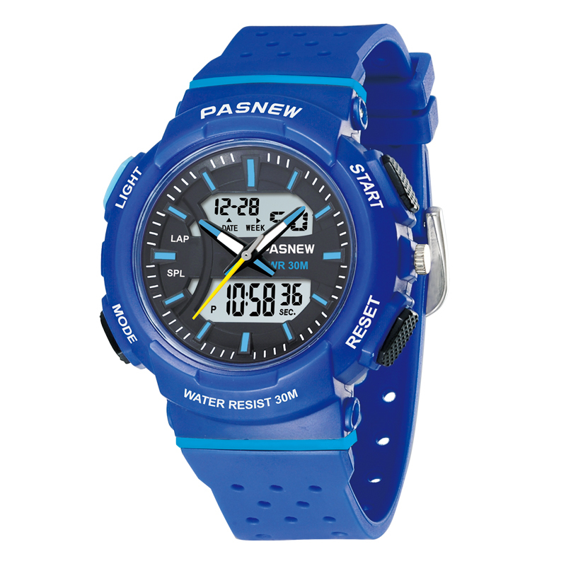 百圣牛新款电子表女学生防水多功能夜光韩版简约潮流运动儿童手表470