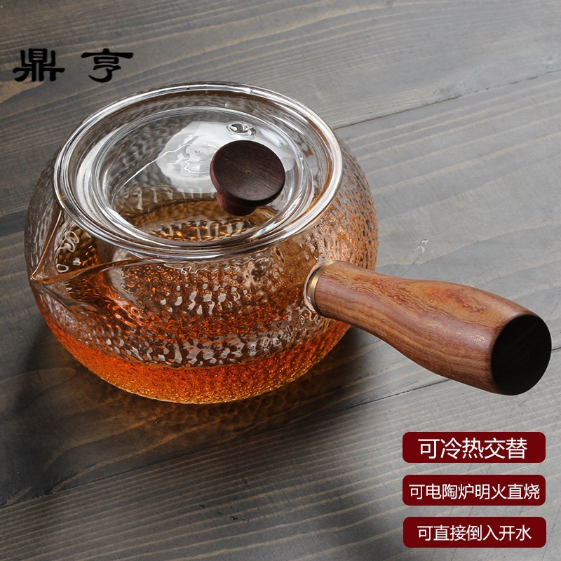 鼎亨玻璃煮茶壶 耐高温水壶家用泡茶壶过滤玻璃茶具功夫茶配 耐热