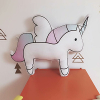 红少女心造型抱枕ins独角兽沙飘窗装饰挂件摆件玩偶拍摄道具
