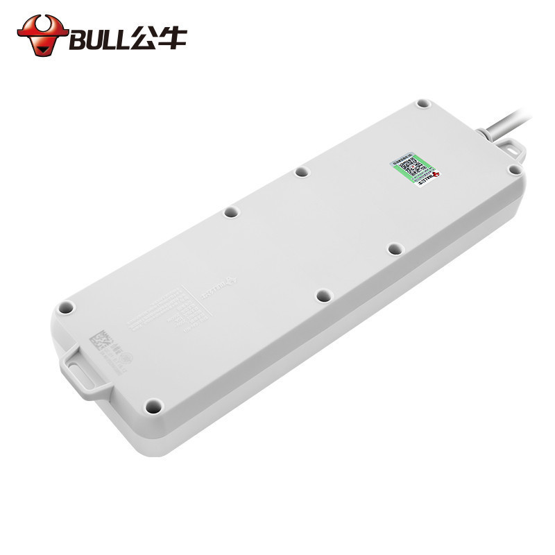 (ZDJ)公牛(bull) 八插位 带安全保护门 10米接线板 新国标 GN-403(S) (单位:个)