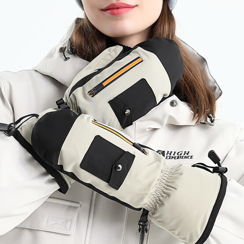 Tduo羽绒手套R29 双 卡其色男女同款