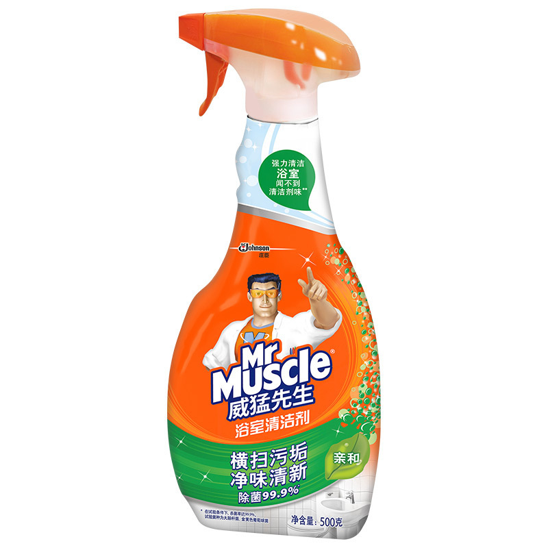威猛先生(Mr Muscle) 浴室清洁剂 500g 除菌 去除水垢 皂垢 瓷砖清洁剂 除霉剂 气味清新