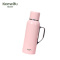 珂美芙 304不锈钢带提手显温保温杯 粉红色850ml 个
