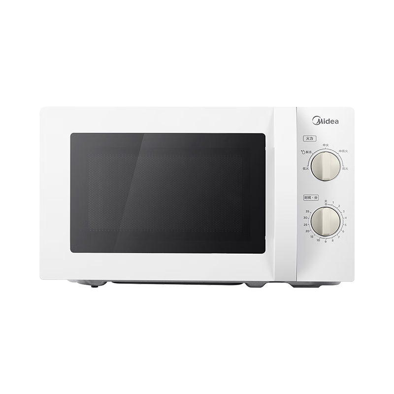 美的(Midea) MM721NG1-PS 微波炉 20L升小型家用 360°转盘加热旋钮操控700W火力速热易洁内胆高清大图