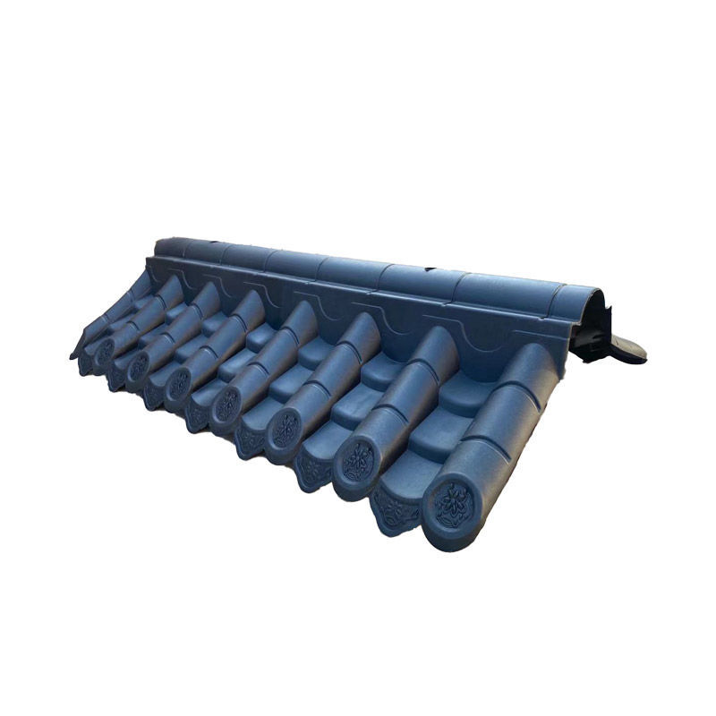 双面一体围墙中式仿古一体墙头仿古瓦树脂瓦仿真琉璃瓦徽派塑料瓦 无