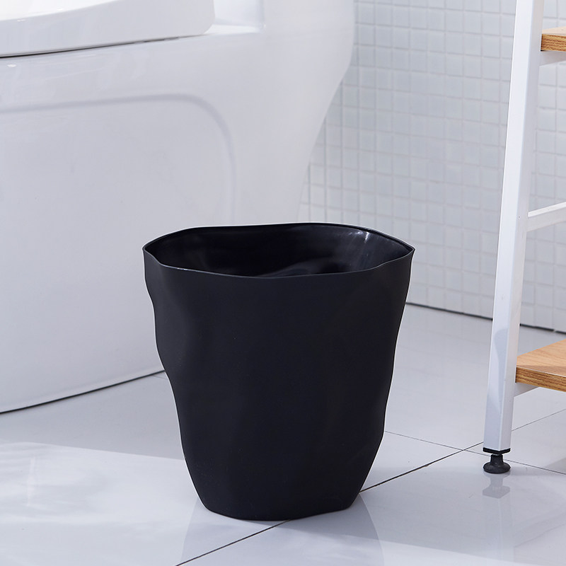 绵冠北欧家用无盖垃圾桶日式创意卫生间客厅卧室厨房塑料垃圾筒高清大图