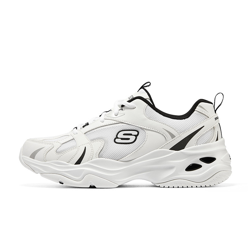 Skechers斯凯奇休闲时尚运动鞋2023冬季款舒适轻便绑带894192-WBK